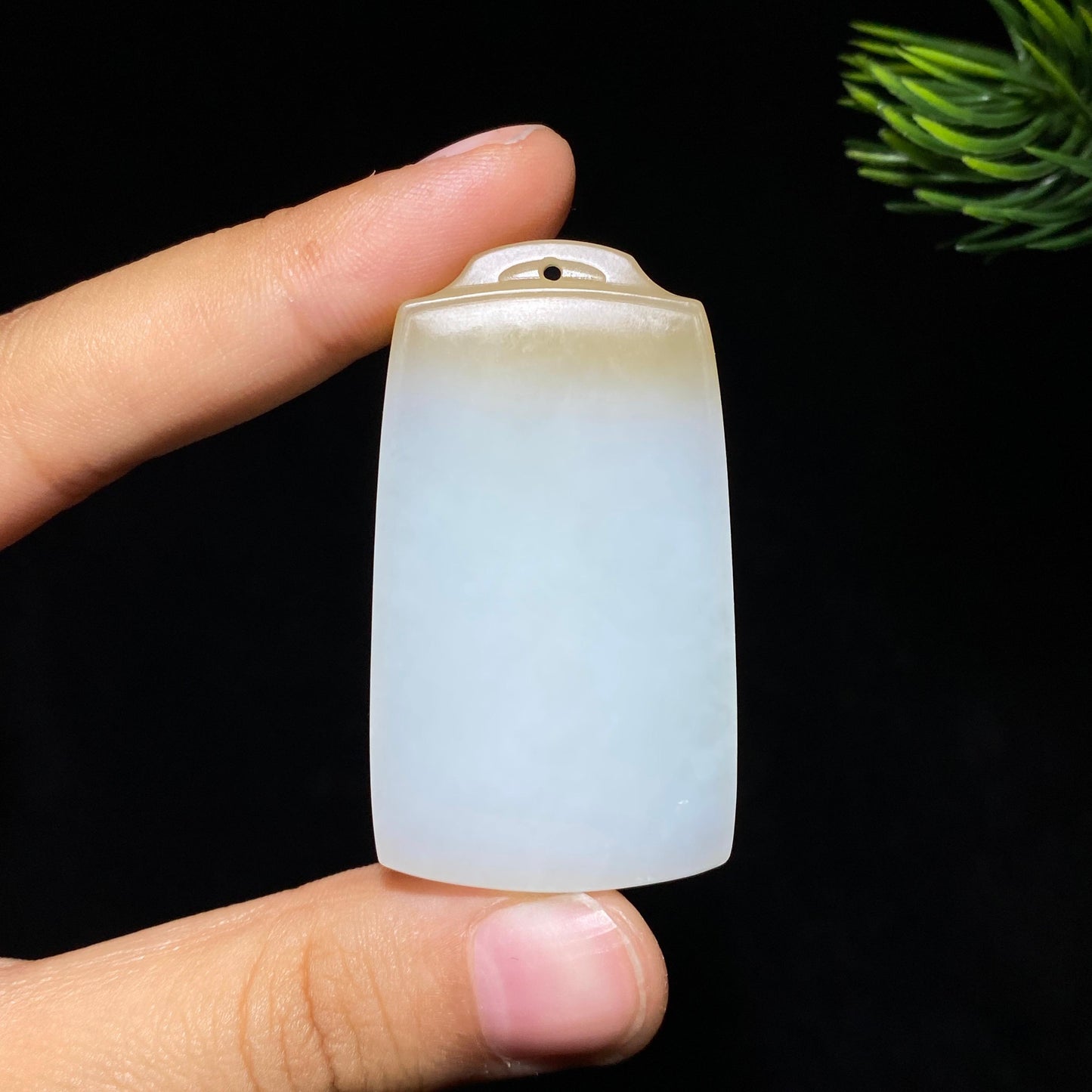 和田玉糖白玉无事牌(27.2g)