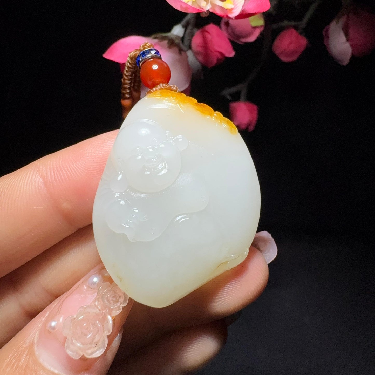 和田玉籽料挂件佛公(24.1g)