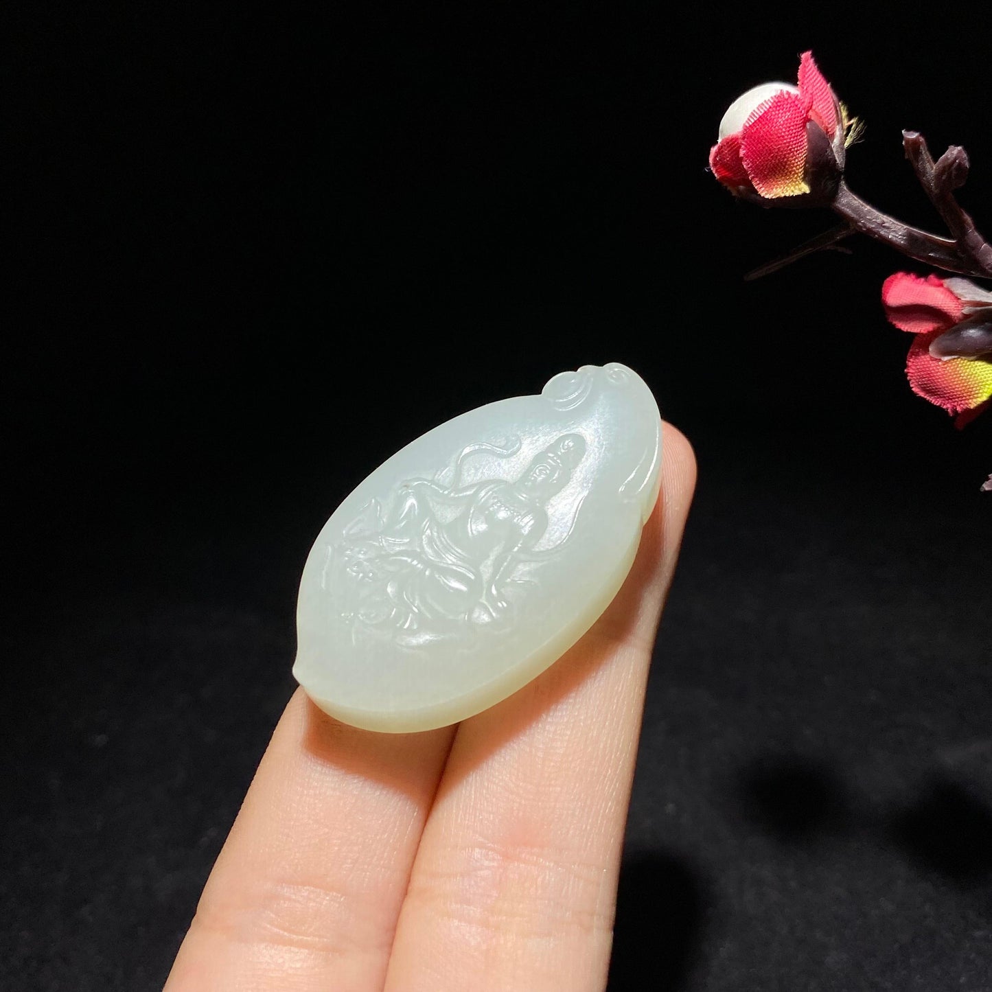 和田山料白玉观音挂件(19.8g)
