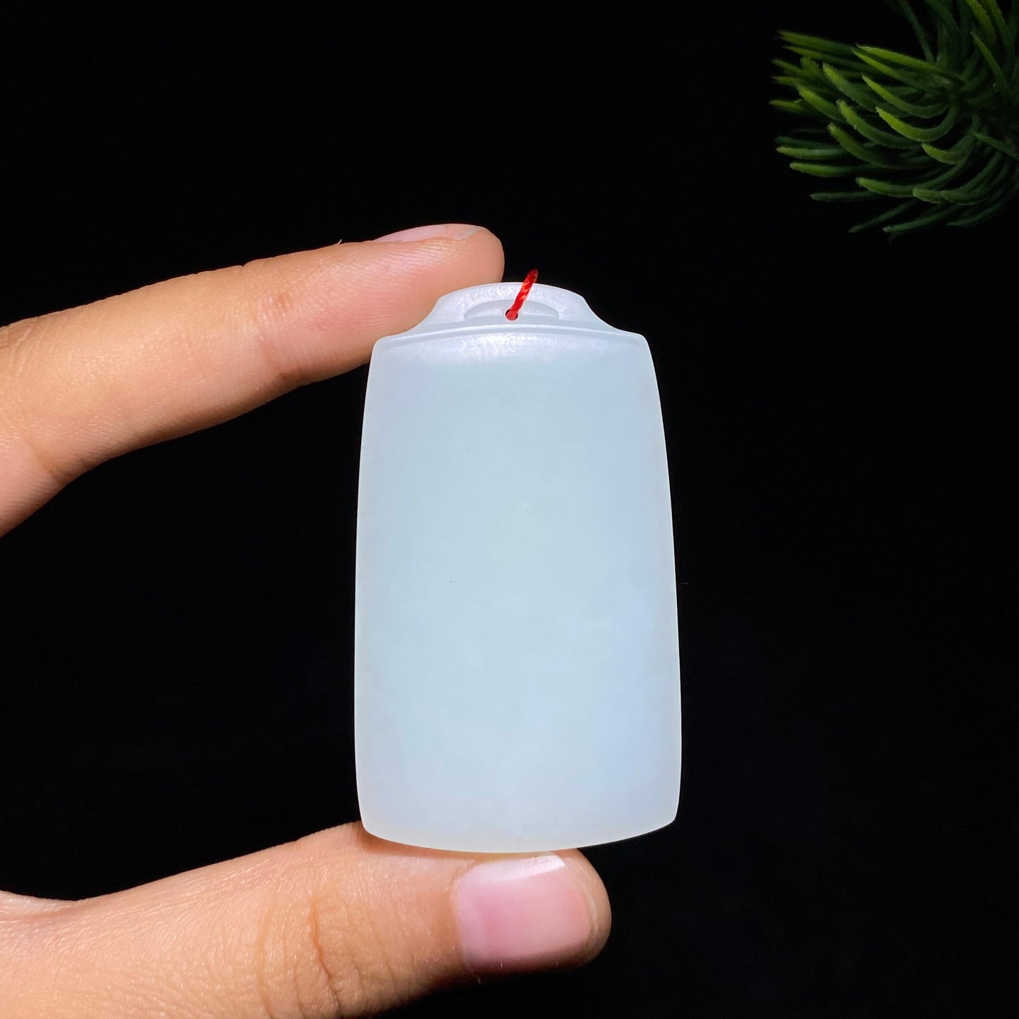 和田玉白玉无事牌(32.7g)