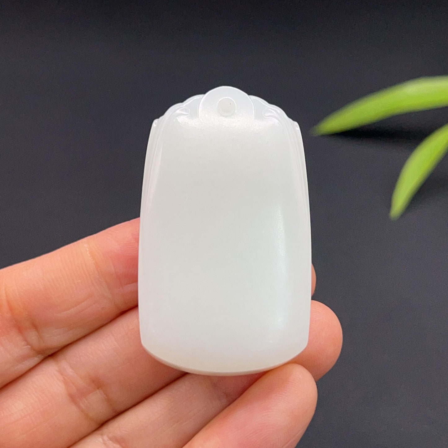 和田玉羊脂白玉平安无事牌玉牌(39.0g)