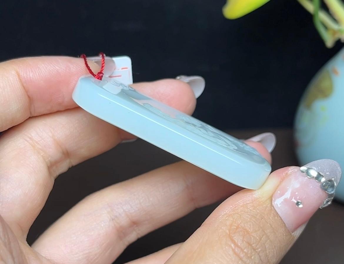 精品和田羊脂玉生肖羊样样如意牌(28.8g)