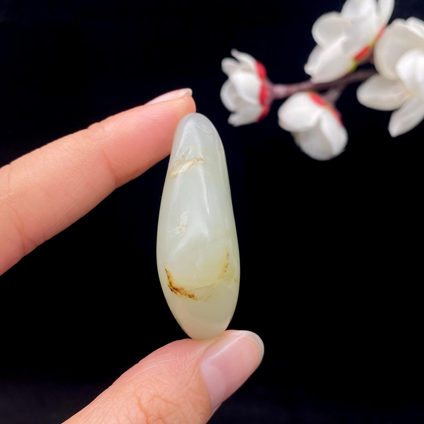 和田玉青白玉籽料原石(26.2g)