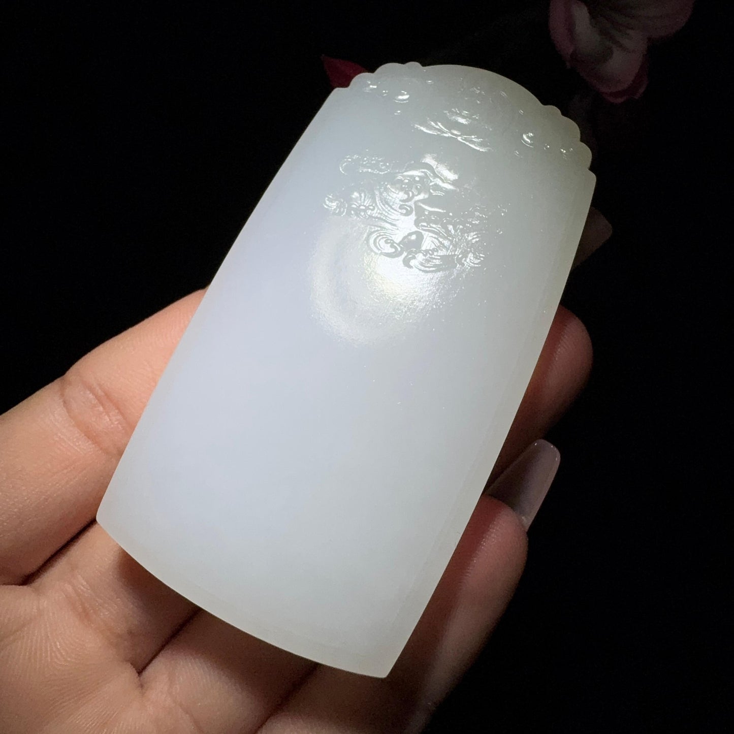 和田玉白玉挂件大日如来(72.3g)