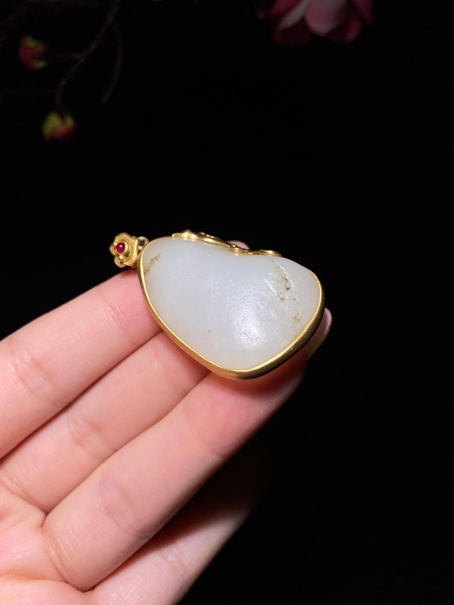 和田籽料金镶玉(18.1g)