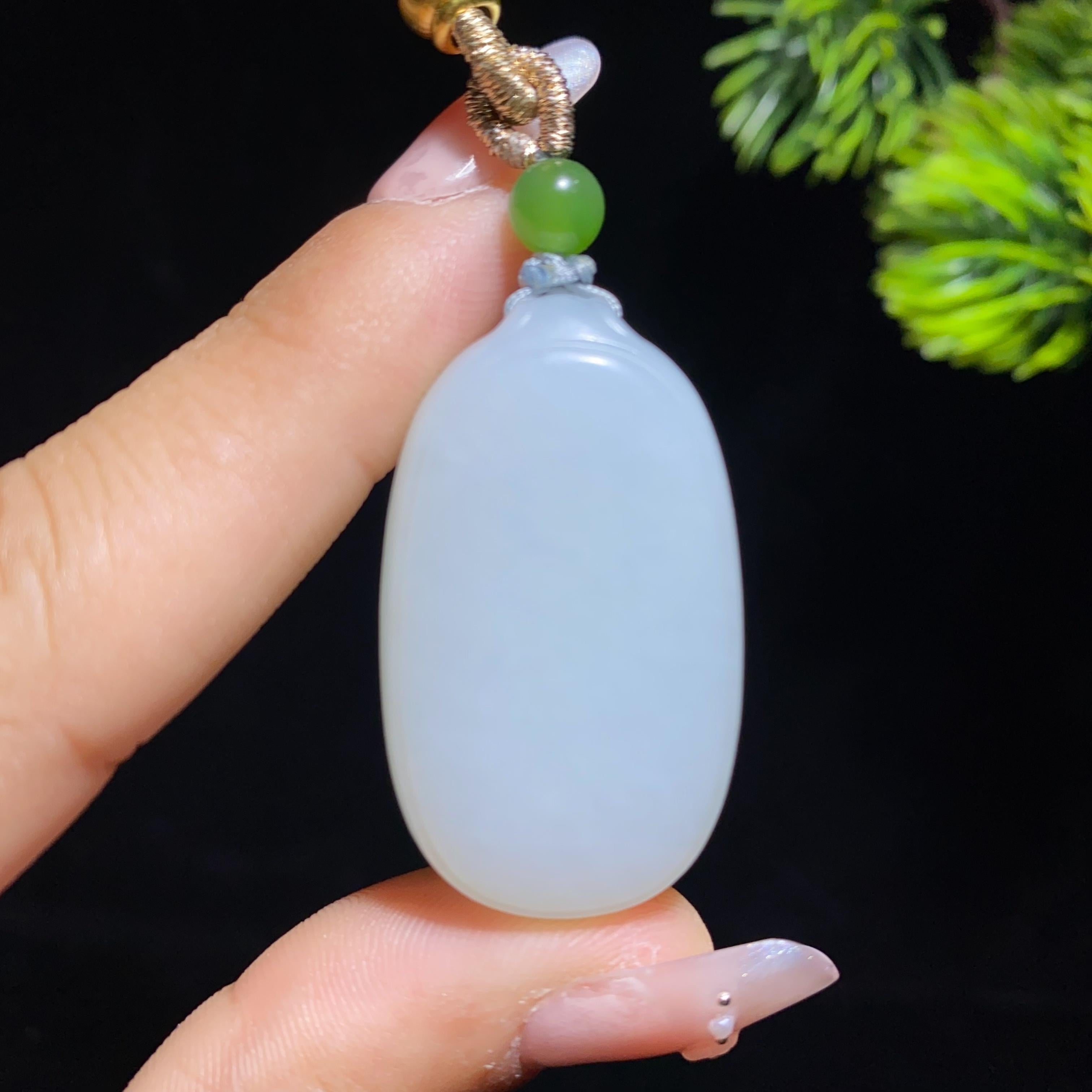 【超值推荐】和田玉羊脂白玉无事牌(20.8g)