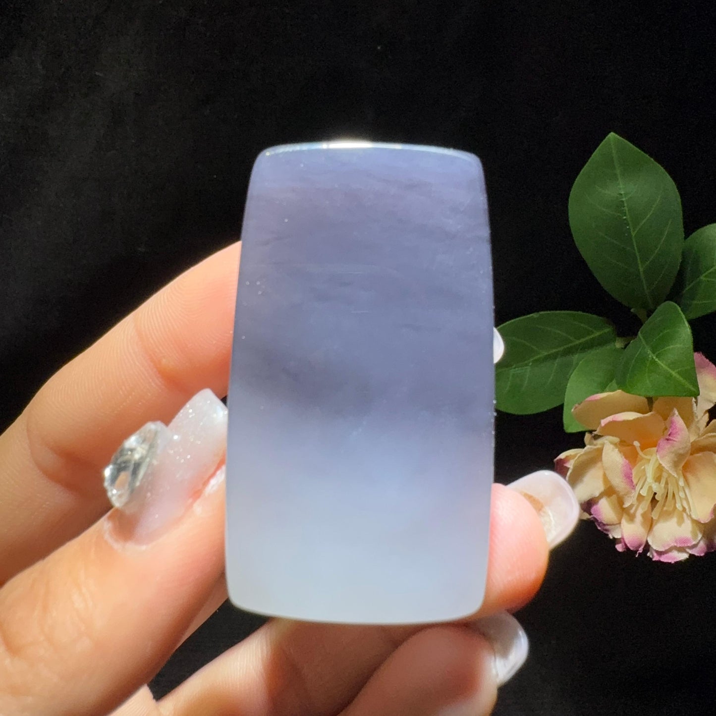 和田玉烟紫平安牌福寿如意(34.9g)