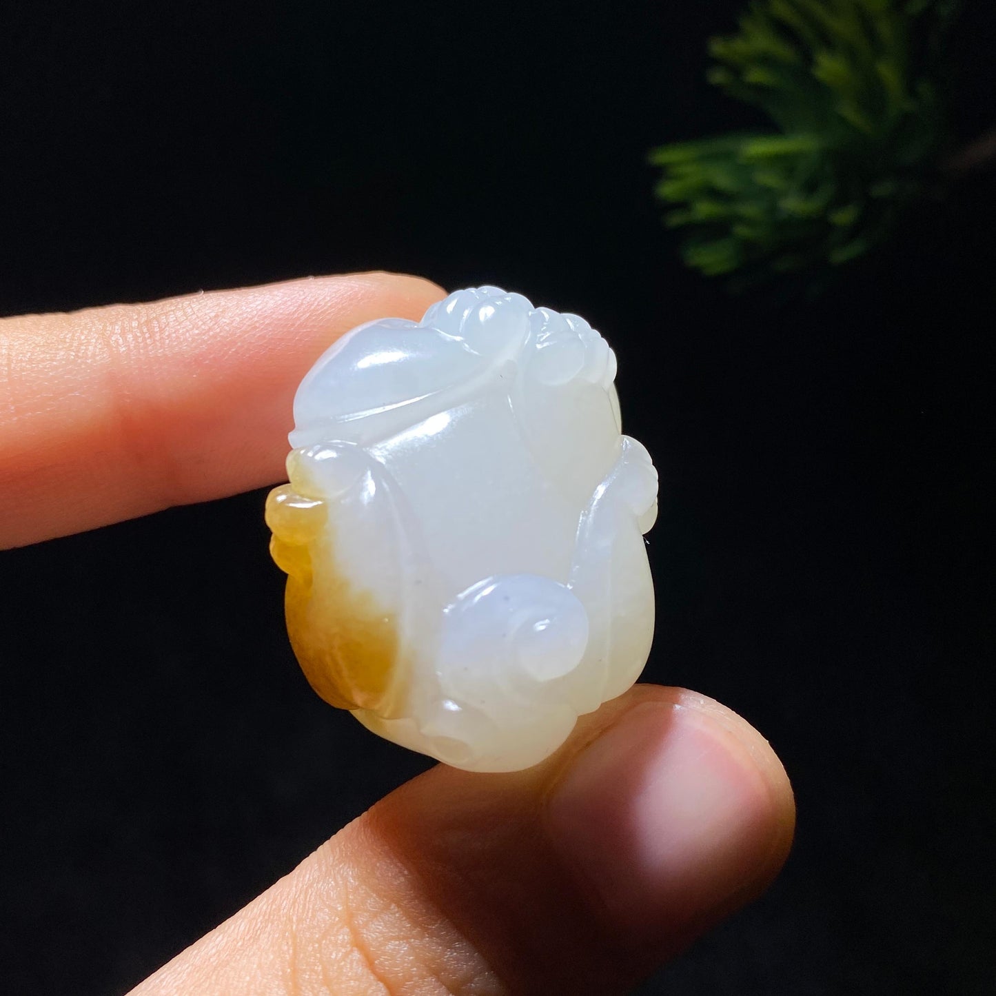和田玉且末糖白貔貅(19.8g)
