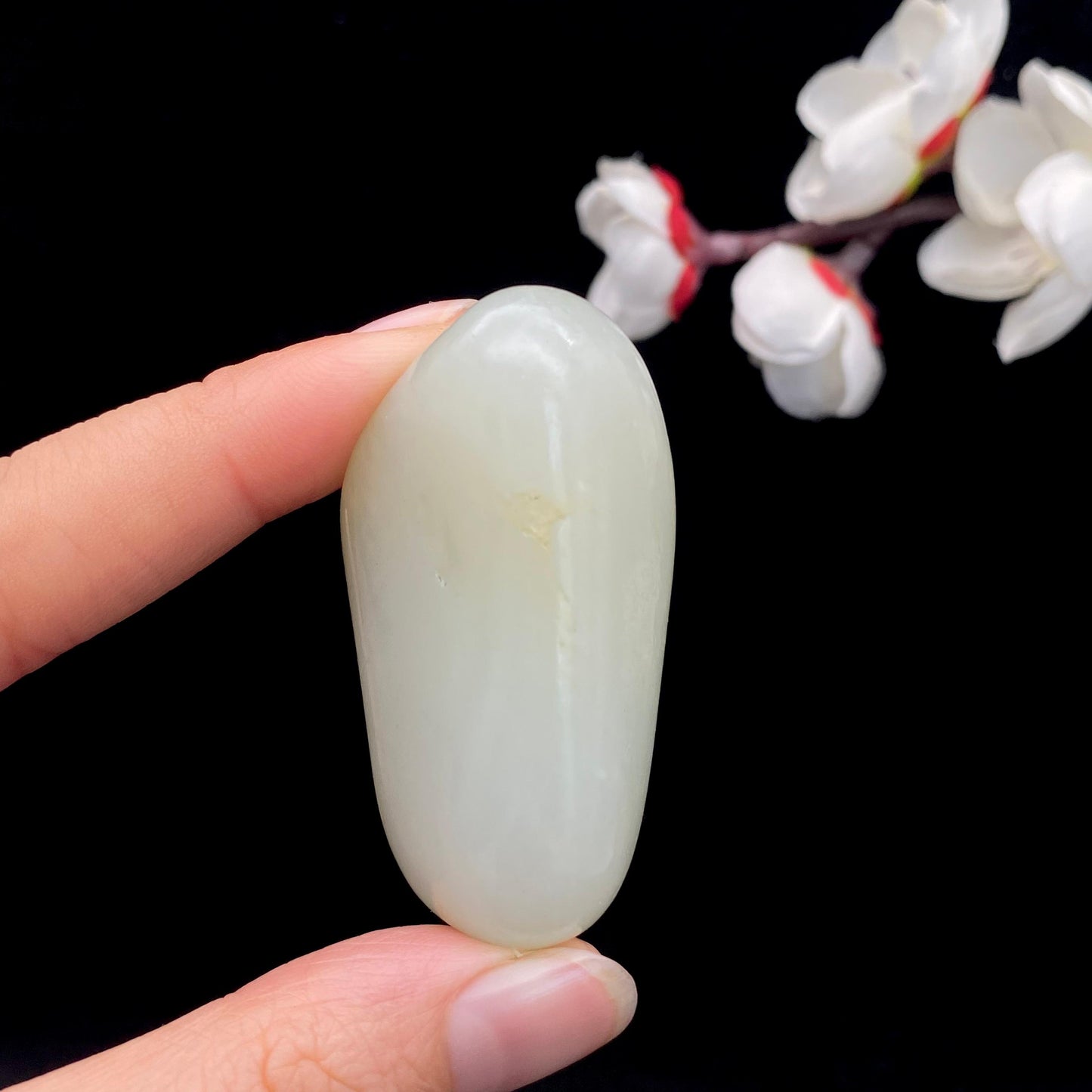 和田玉青白玉籽料原石(59.3g)