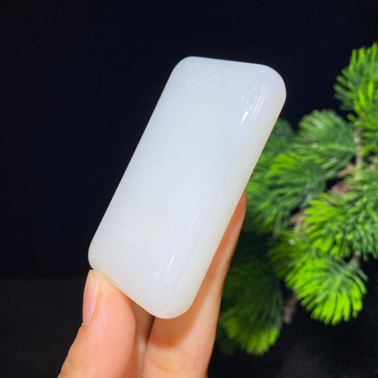 和田白玉无事牌挂件(72.8g)