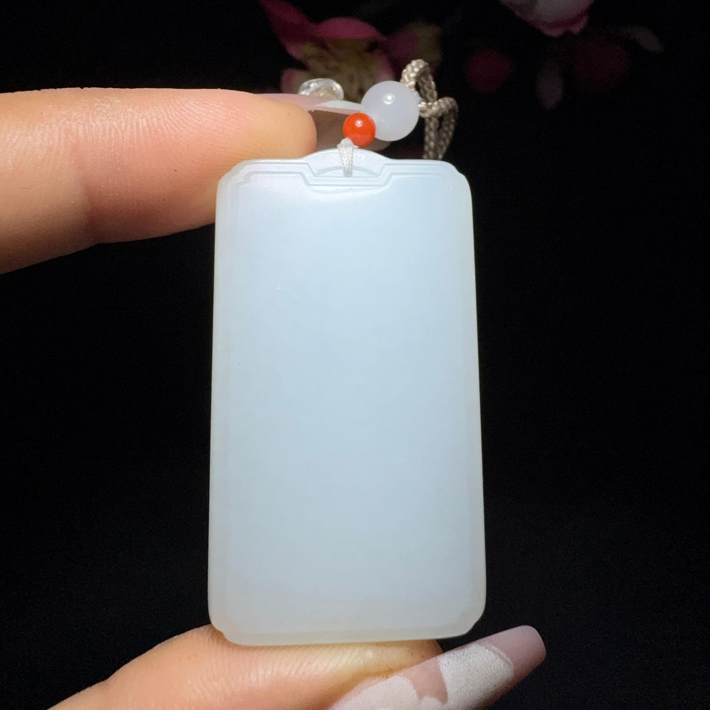 和田玉白玉平安牌(21.2g)