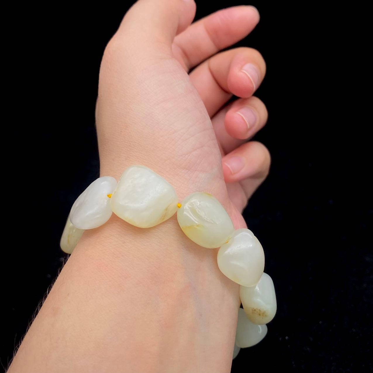 和田玉黄皮【精品手串】(40g)