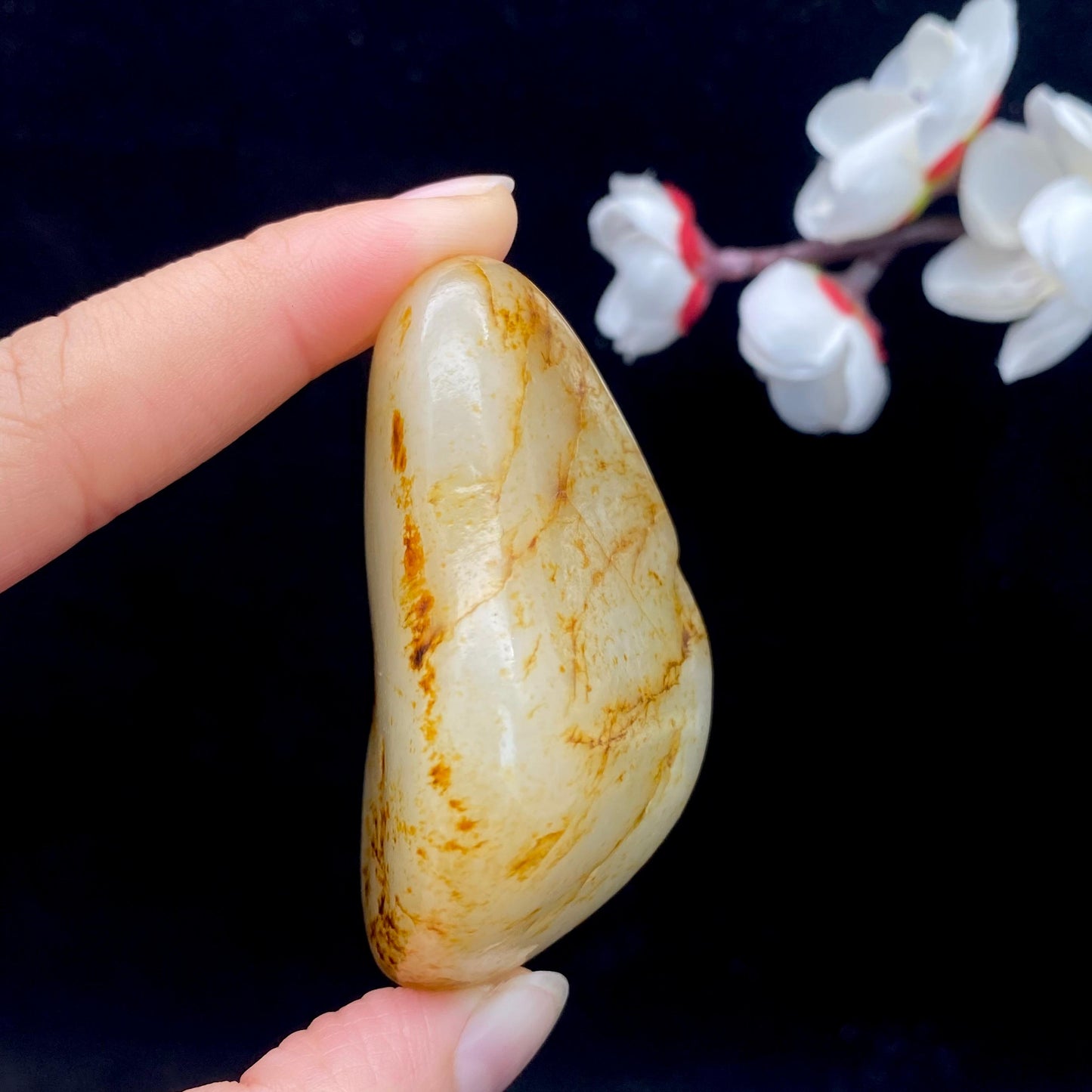和田玉洒金皮籽料原石(92.9g)