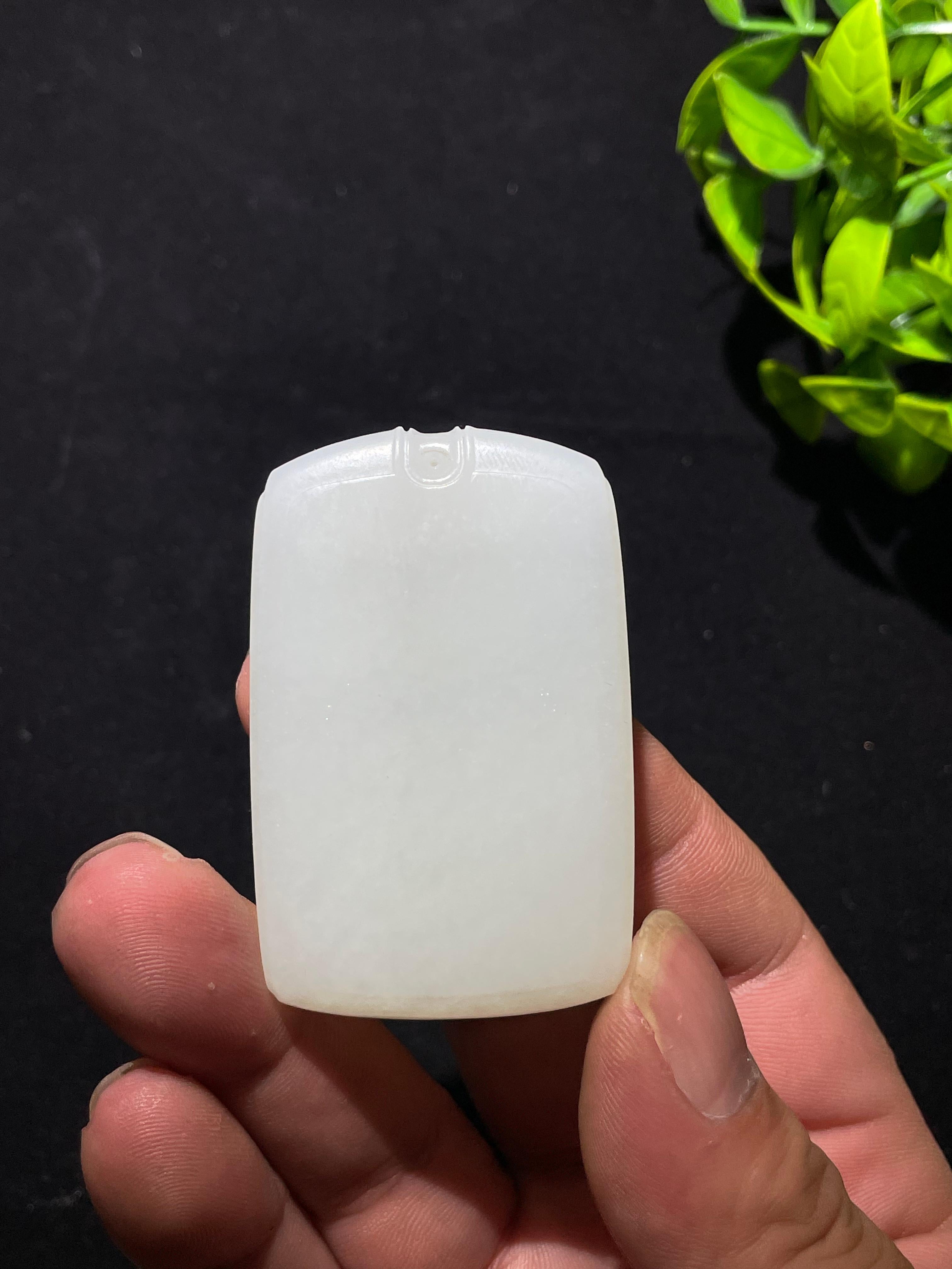 和田羊脂玉无事牌(47.3g)