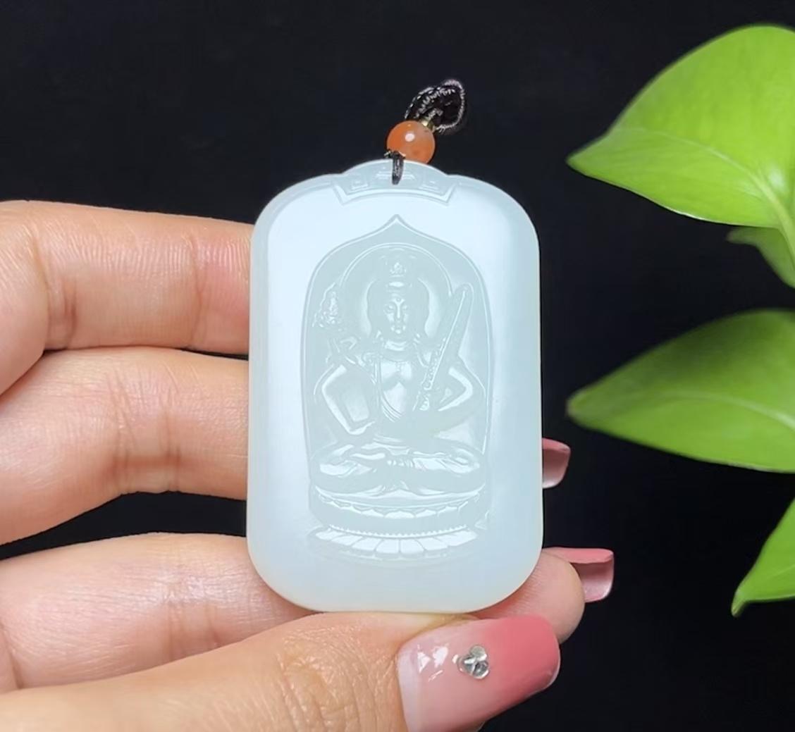 和田羊脂玉虚空藏菩萨(38.15g)