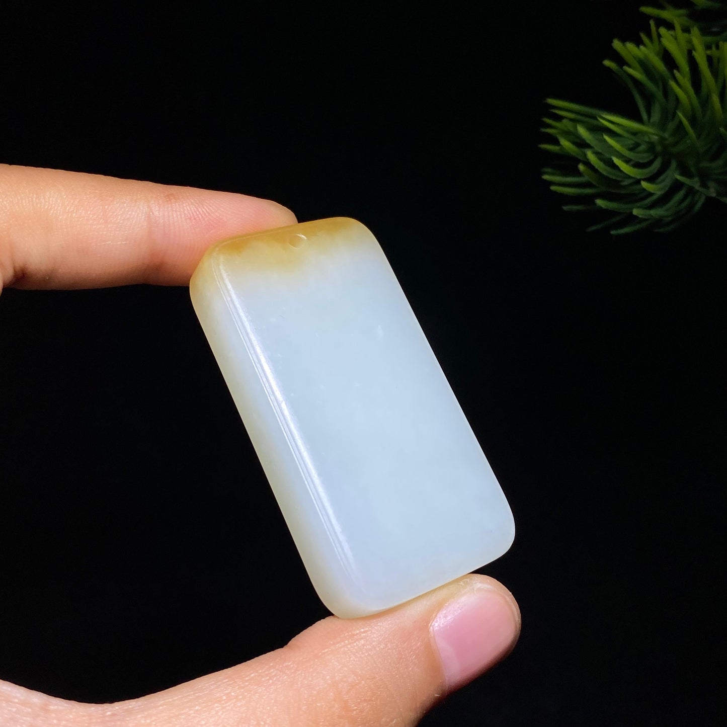 和田玉糖白玉无事牌(36.3g)