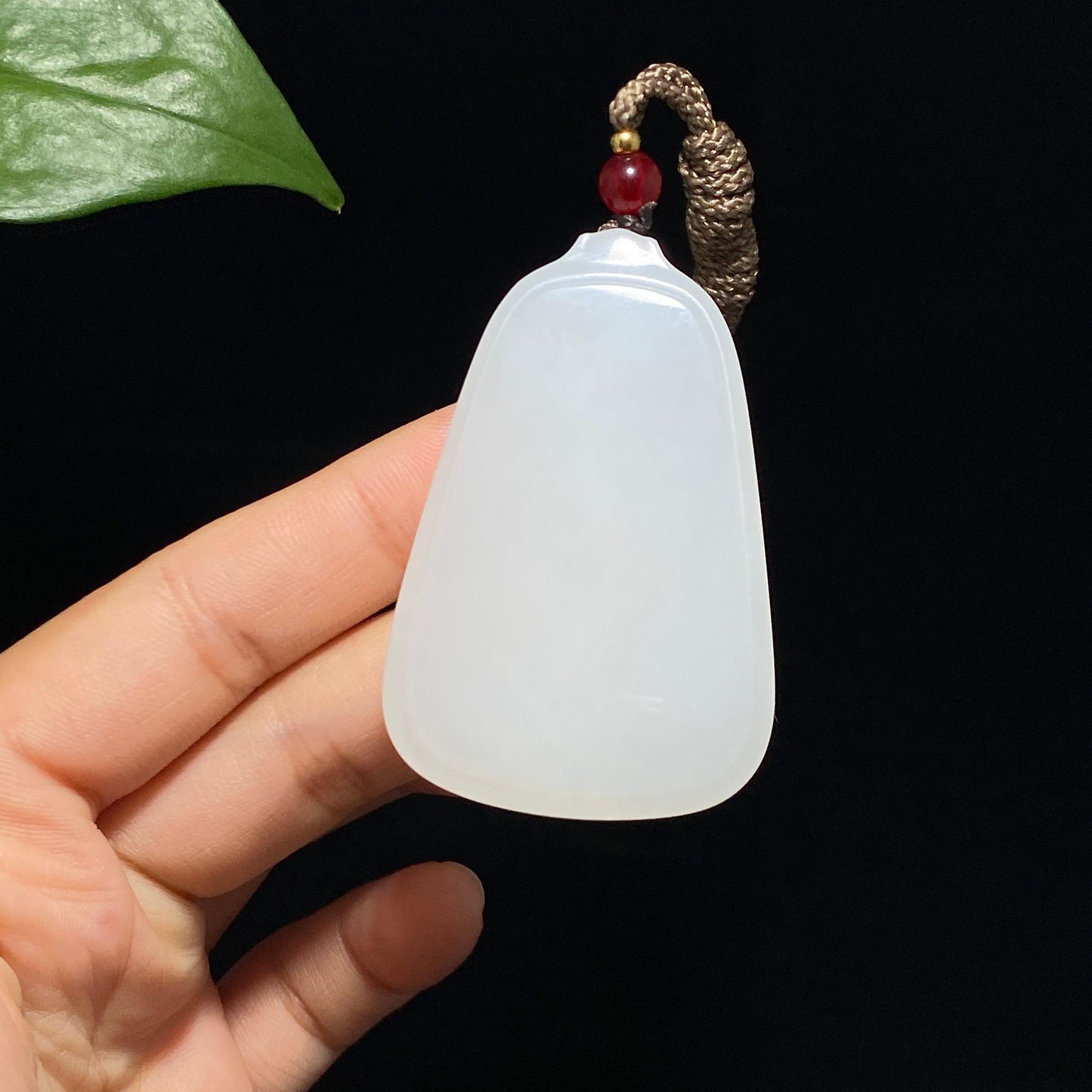 高品质和田白玉平安无事牌(42.7g)