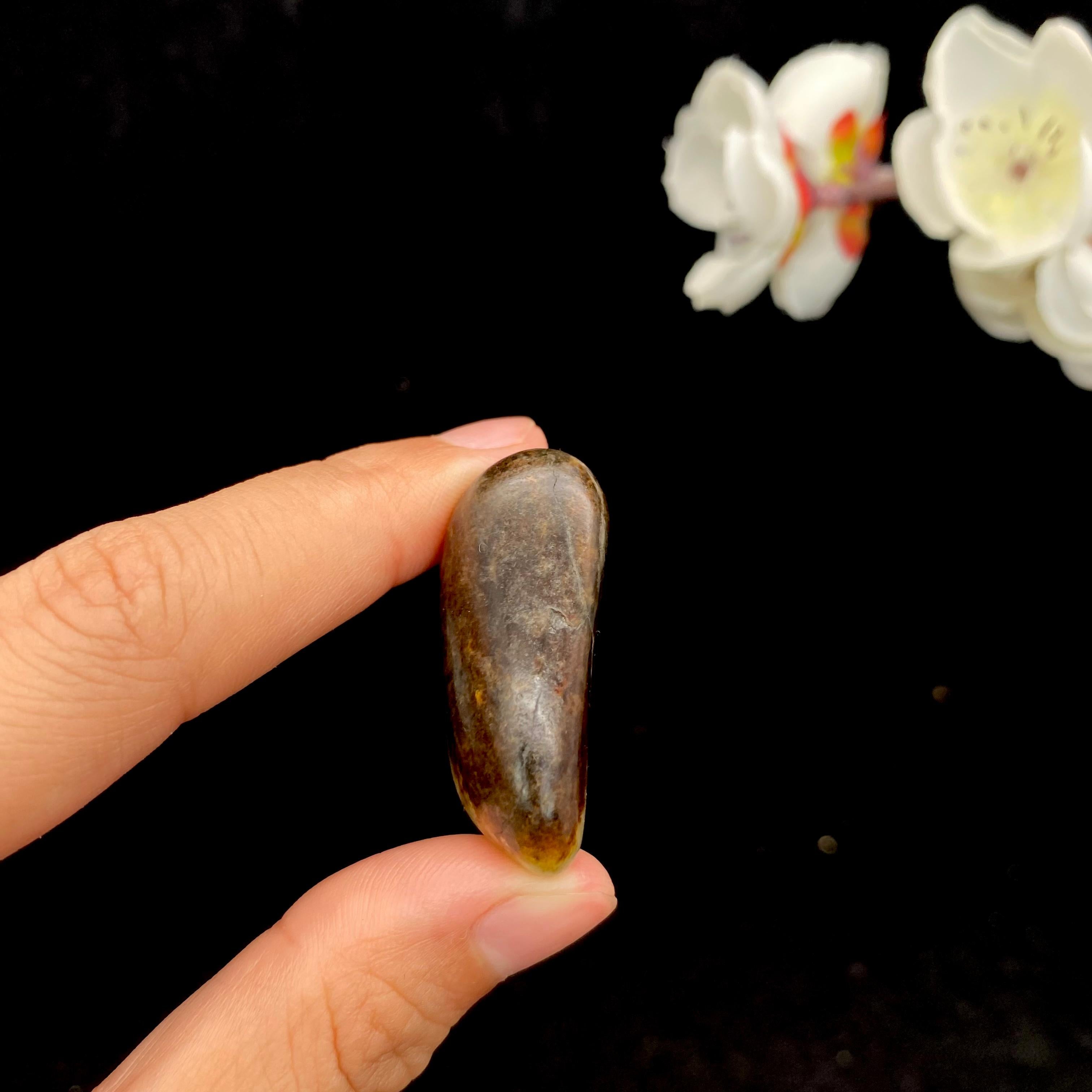 和田玉聚黑皮籽料原石(18.4g)