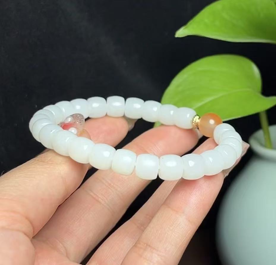 和田羊脂玉老型珠手串