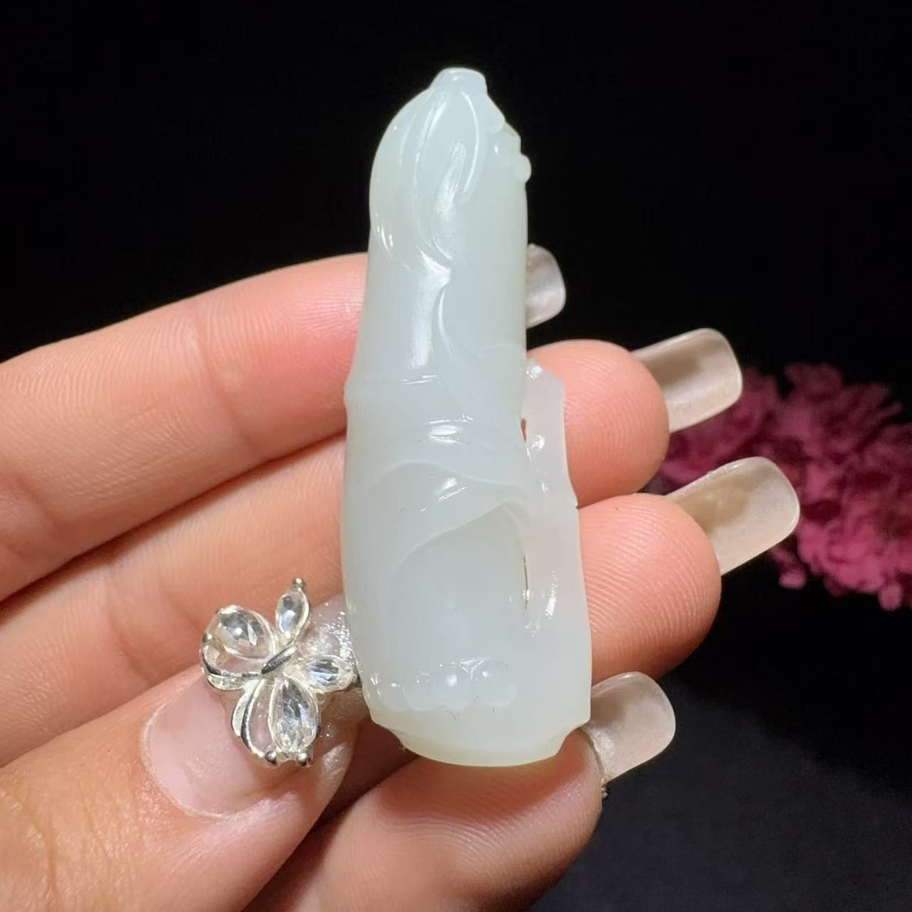 和田玉籽料节节高升挂件