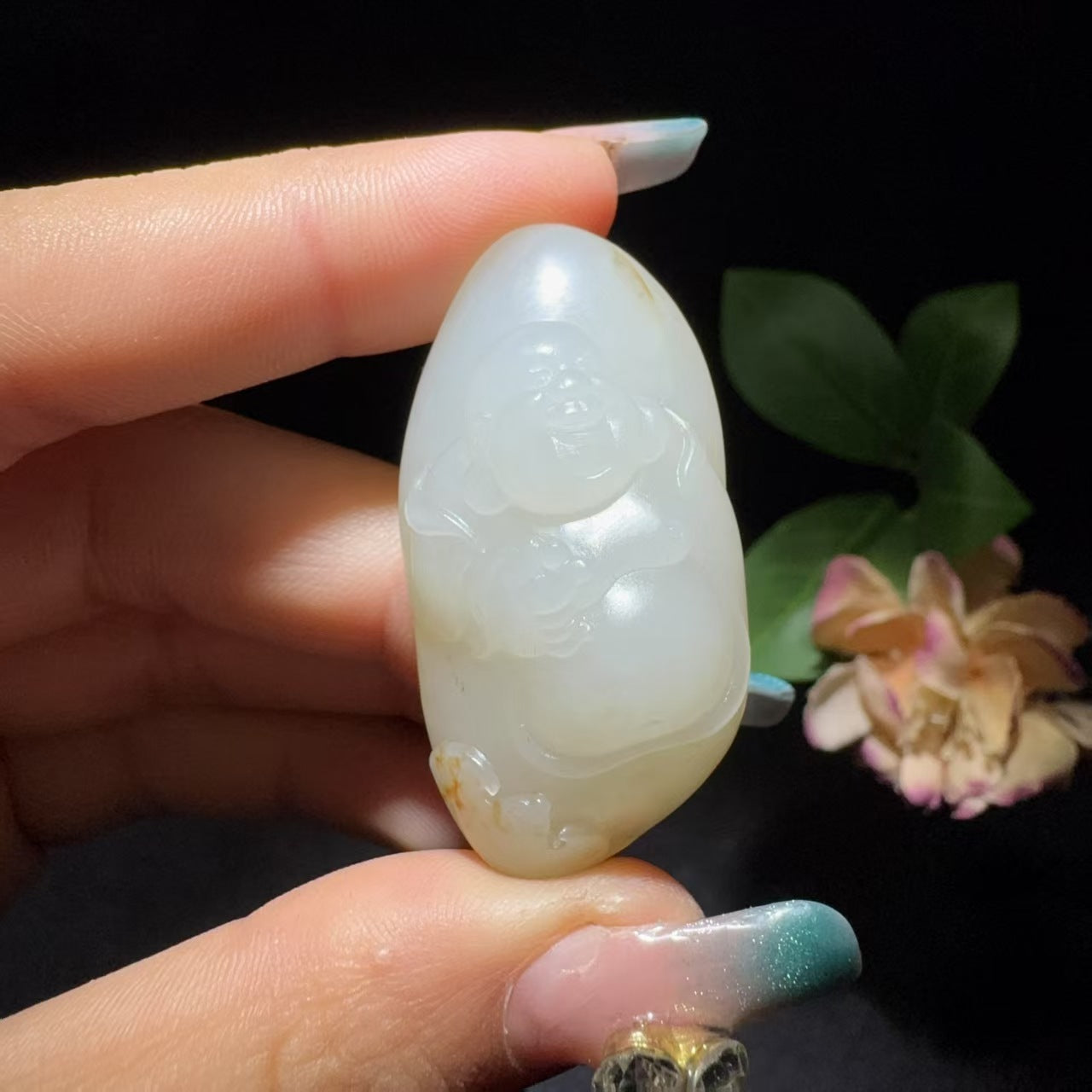 和田玉籽料挂件佛