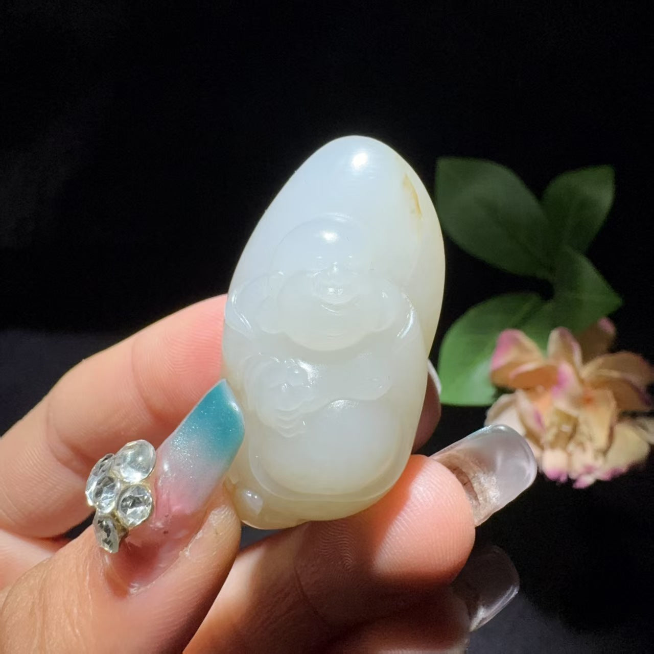 和田玉籽料挂件佛