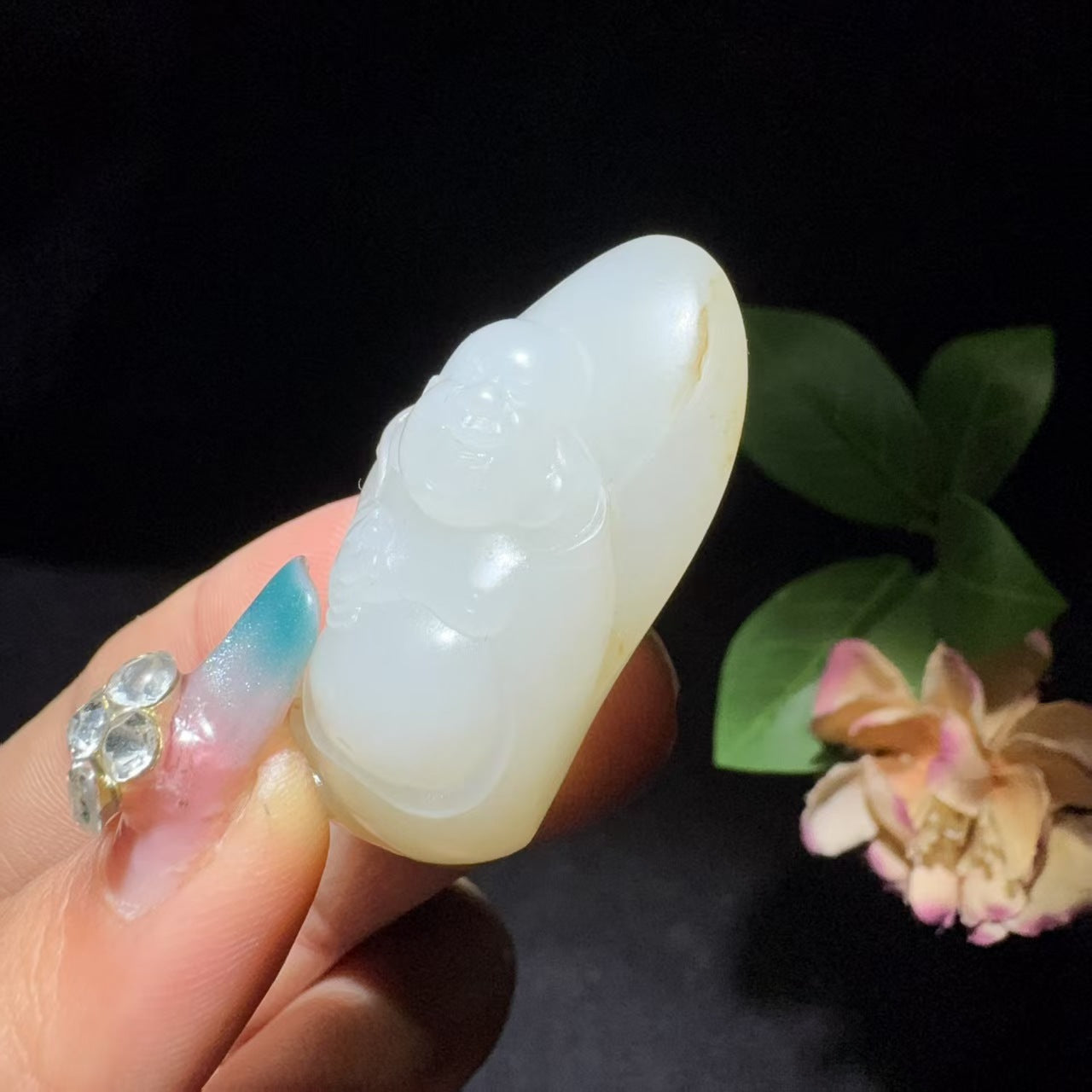 和田玉籽料挂件佛