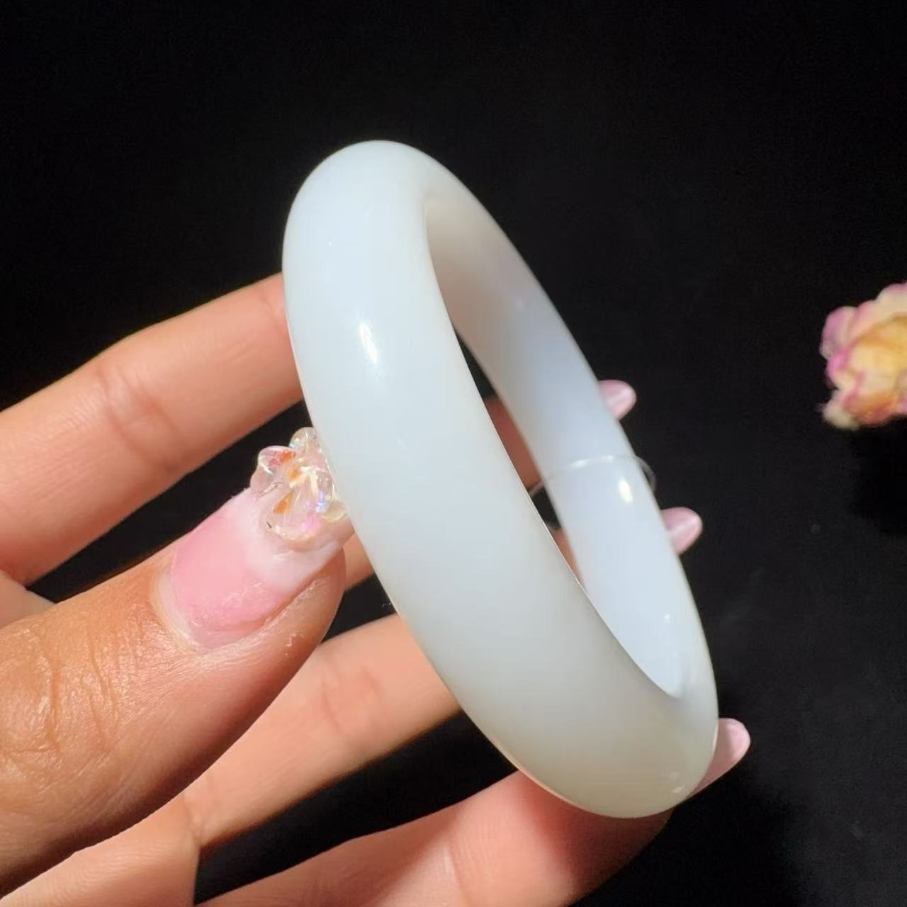 和田玉白玉手镯