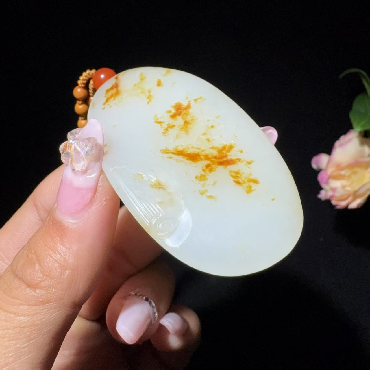 和田玉籽料普贤菩萨