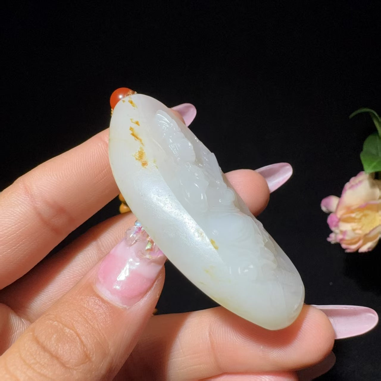 和田玉籽料普贤菩萨
