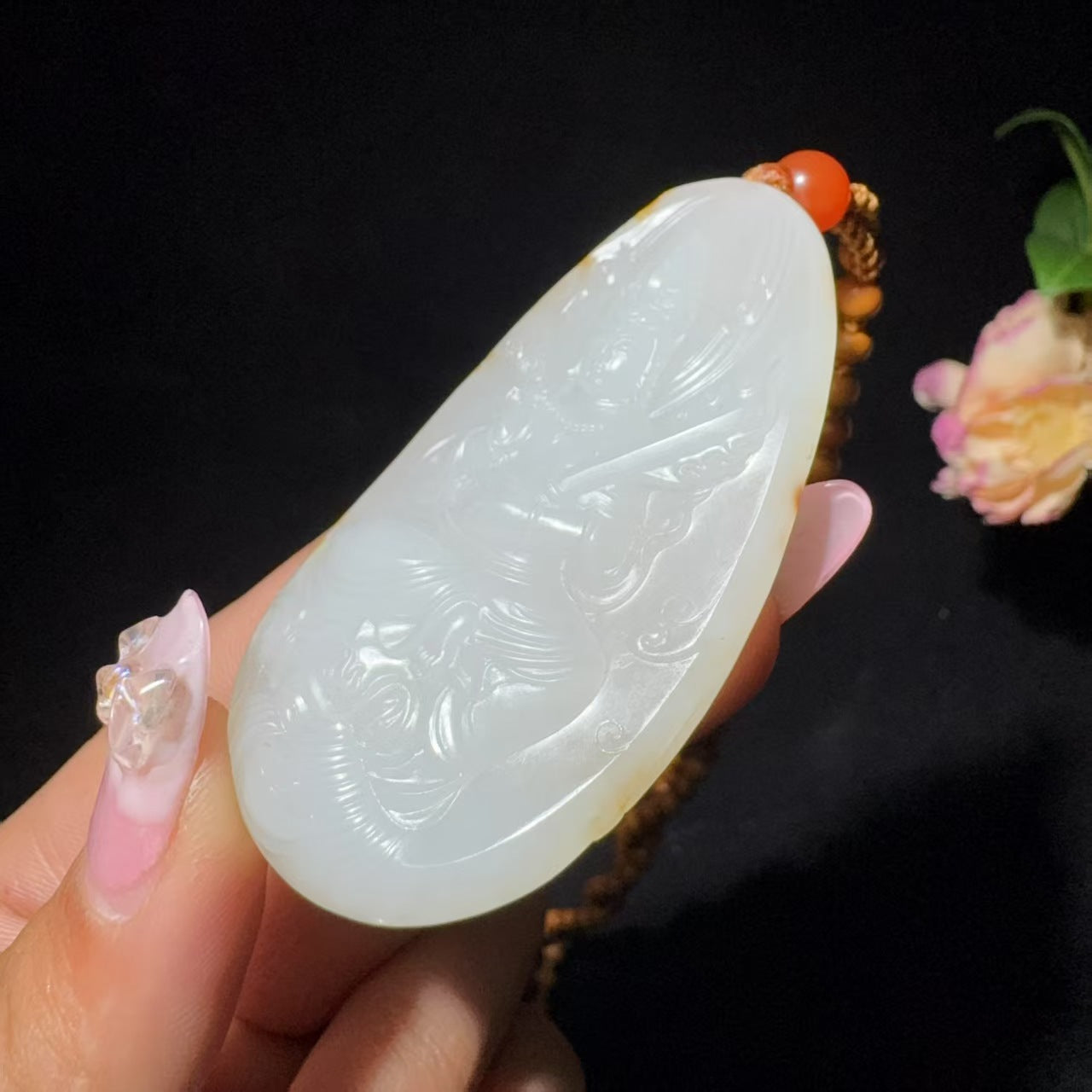 和田玉籽料普贤菩萨