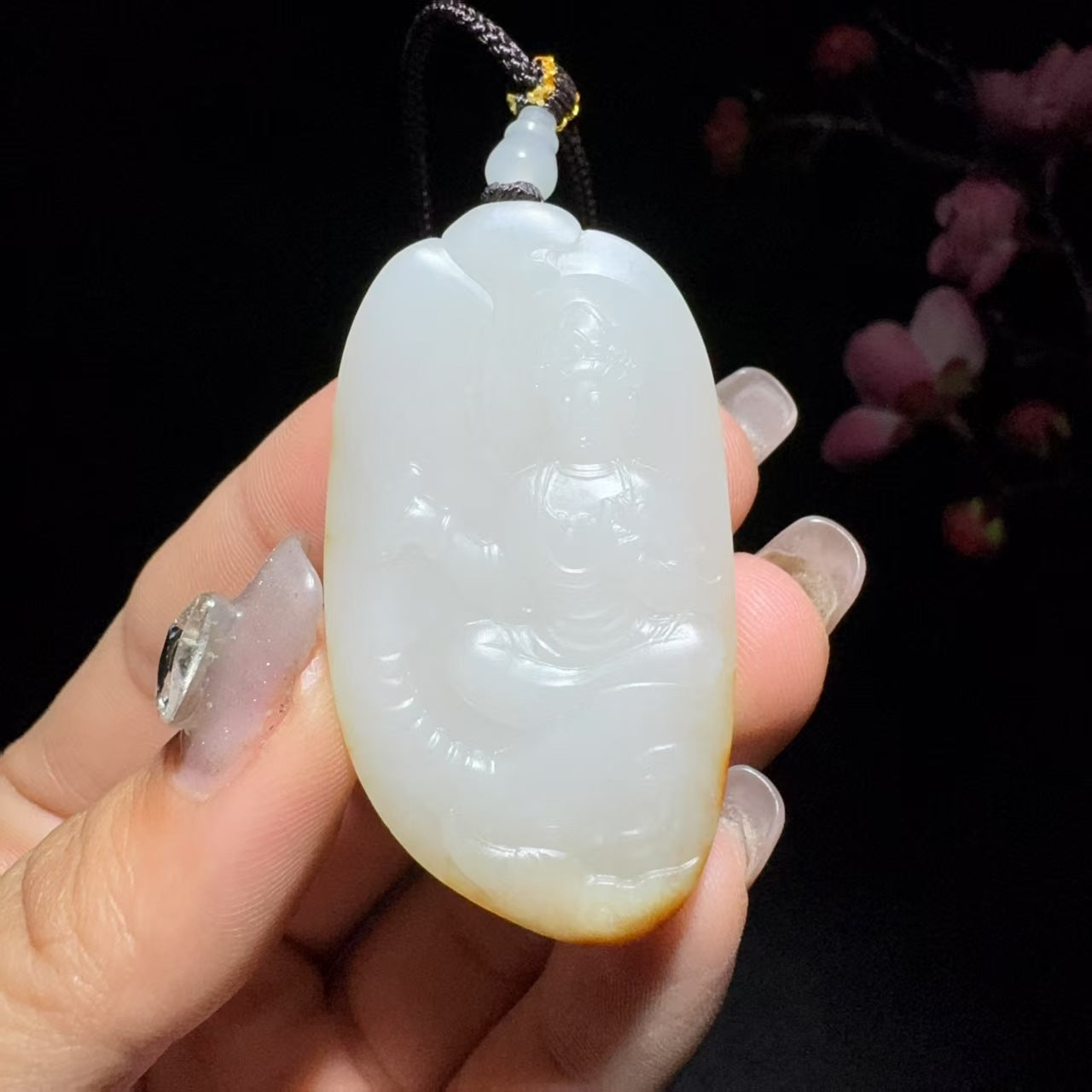 和田玉籽料普贤菩萨
