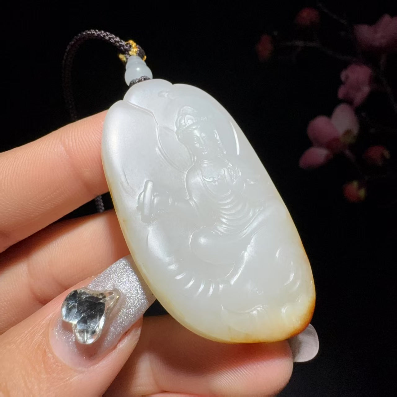 和田玉籽料普贤菩萨