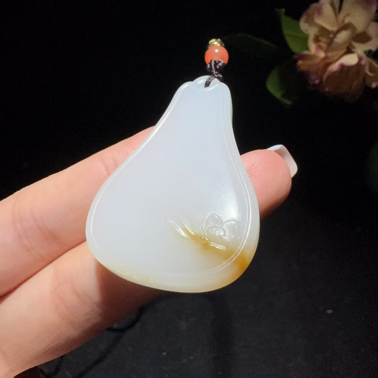 和田玉白玉平安无事牌