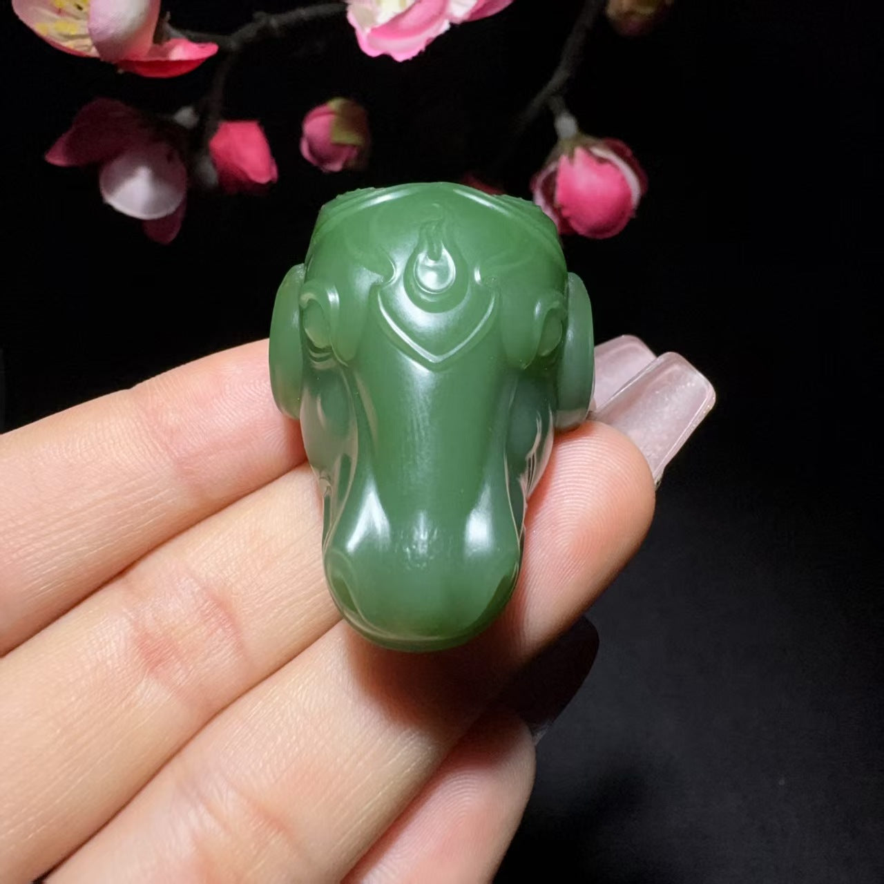 和田玉碧玉样样如意挂件