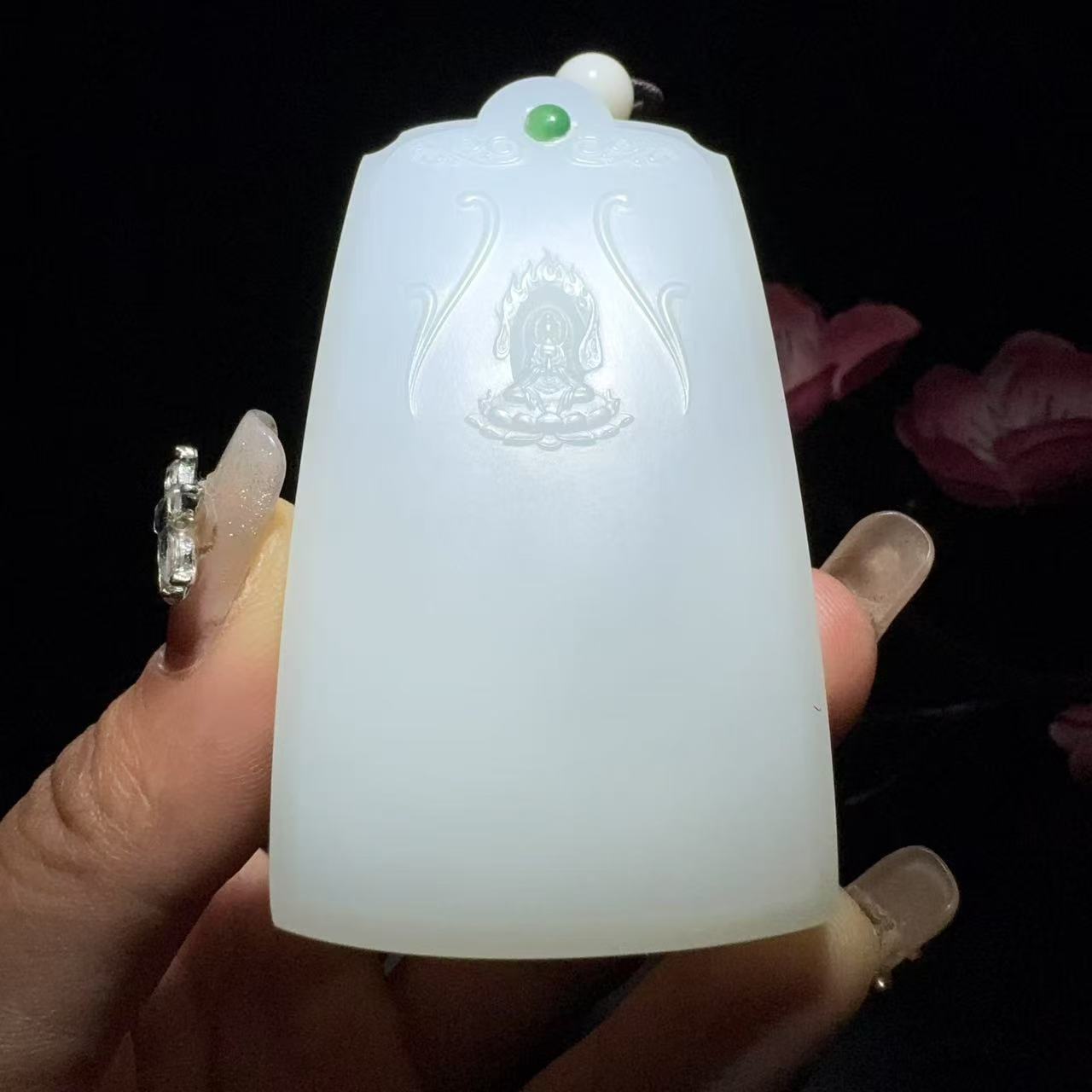 和田玉白玉平安牌