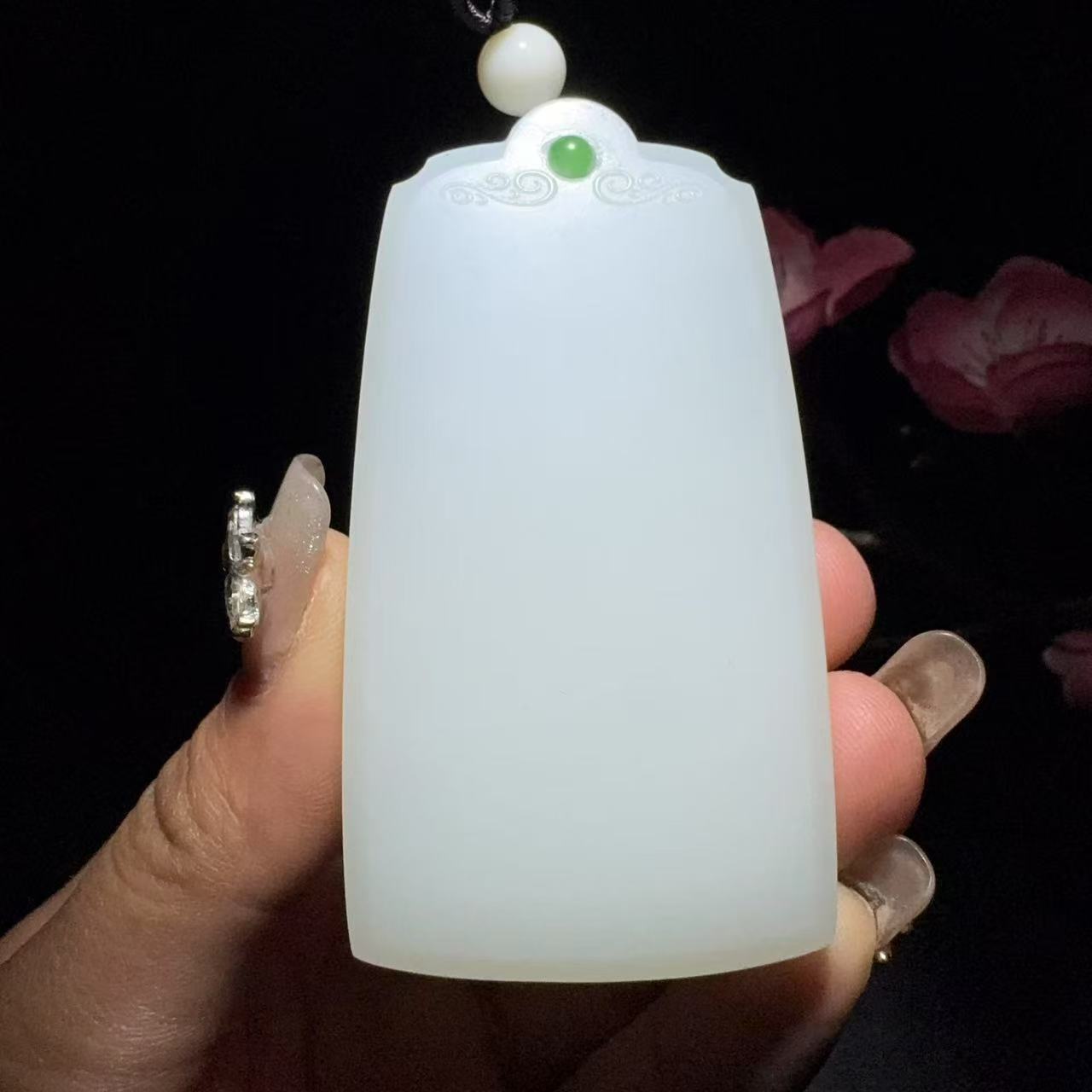 和田玉白玉平安牌