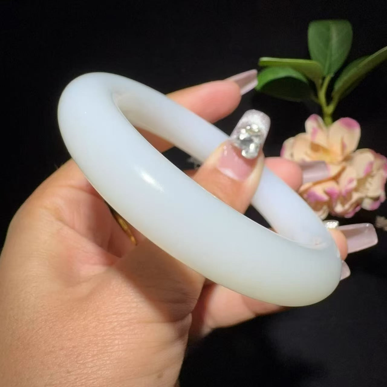 和田玉白玉手镯