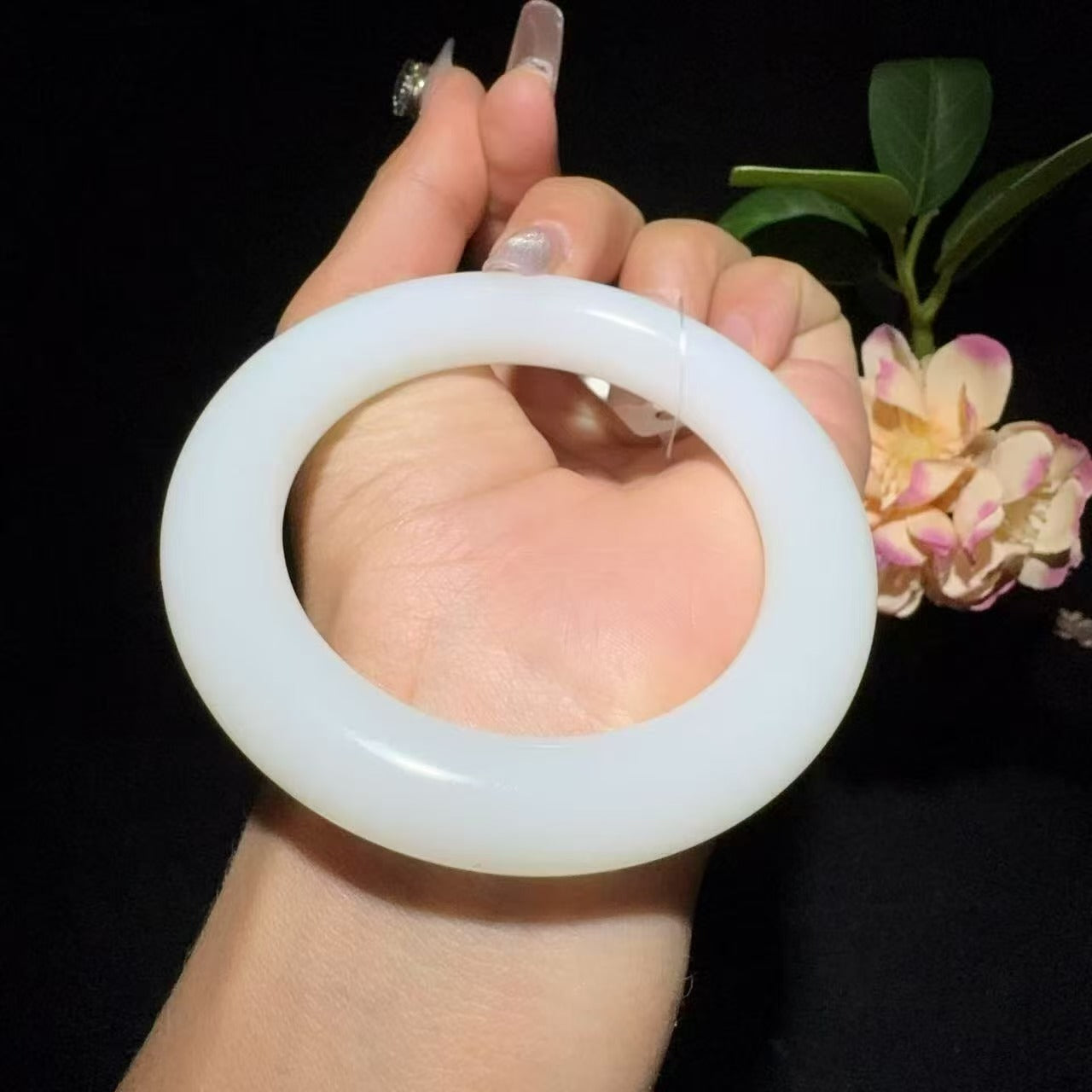 和田玉白玉手镯