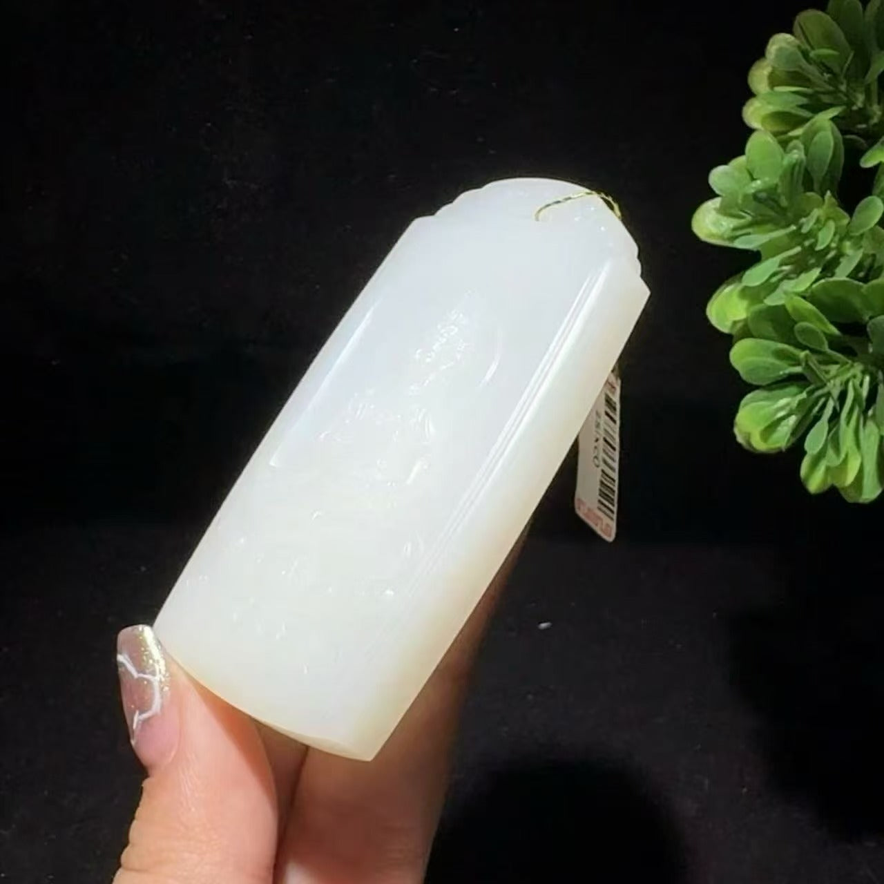 和田玉白玉观音牌