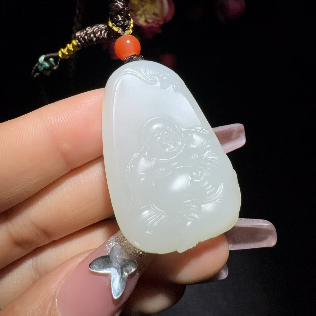 和田玉籽料佛公挂件