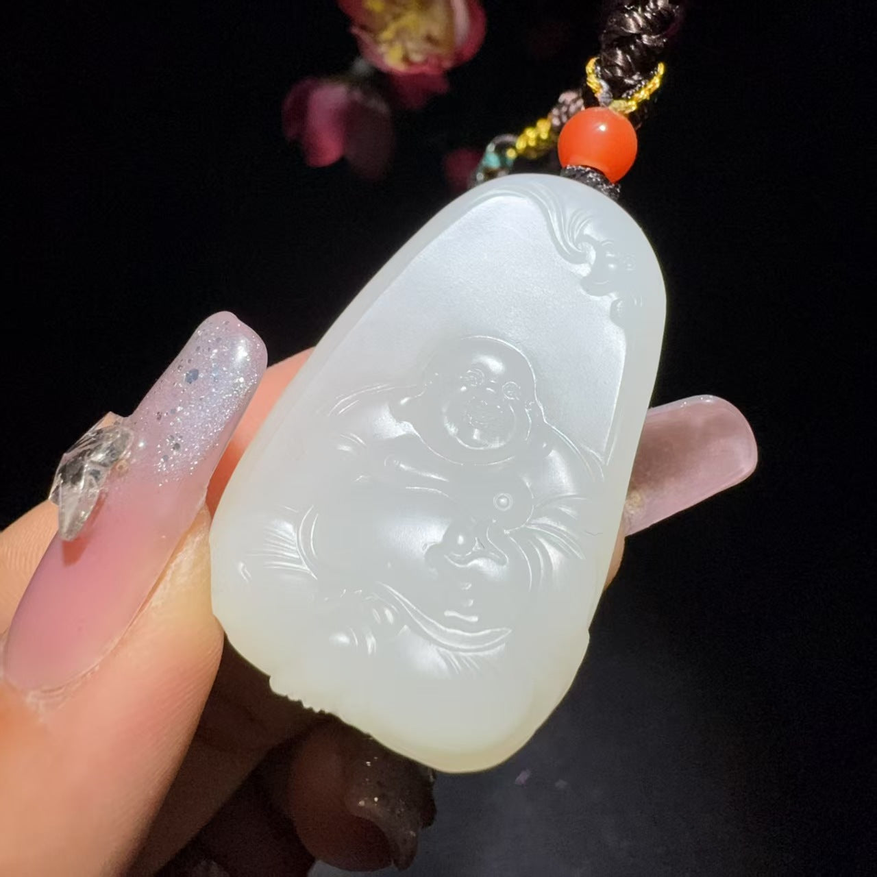 和田玉籽料佛公挂件