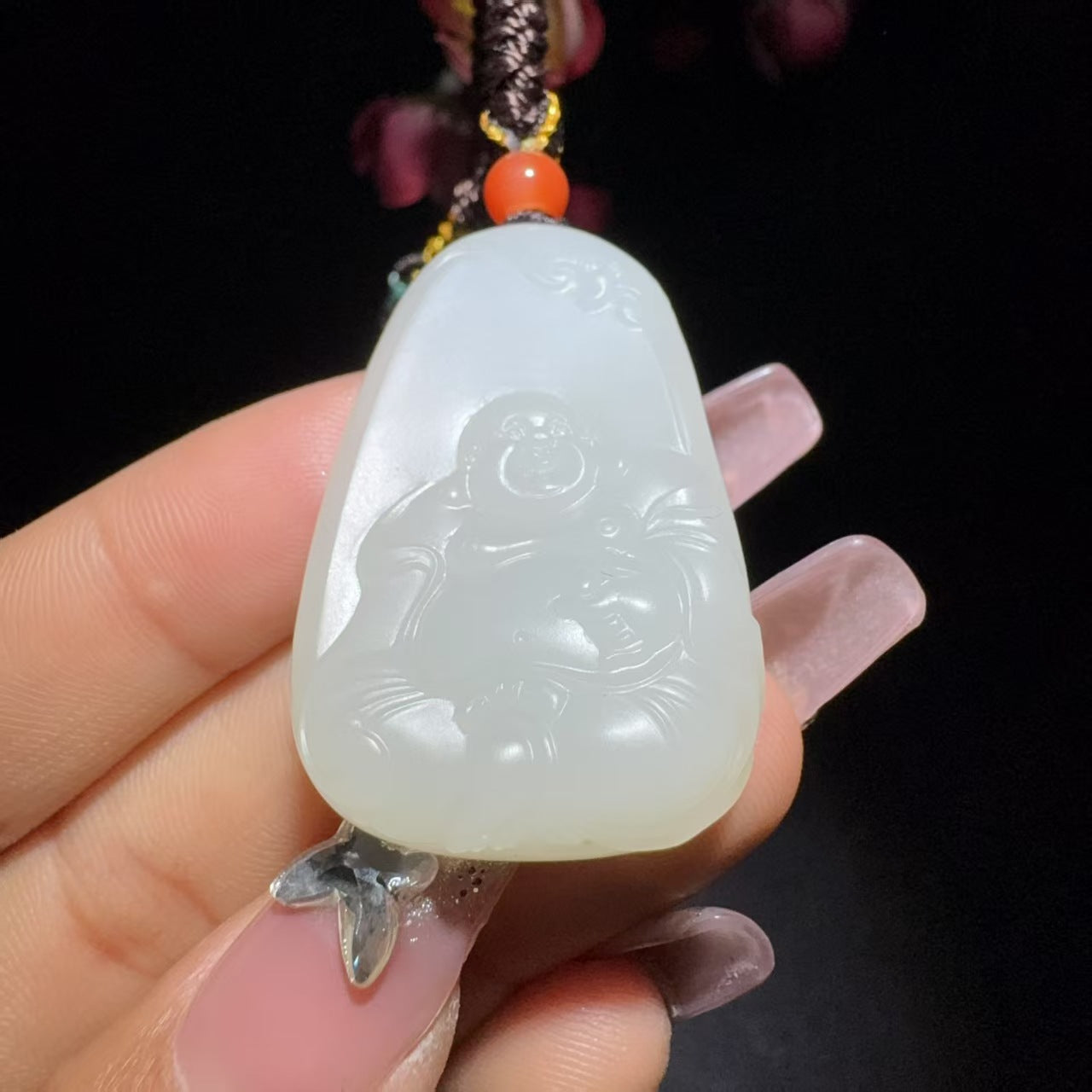 和田玉籽料佛公挂件