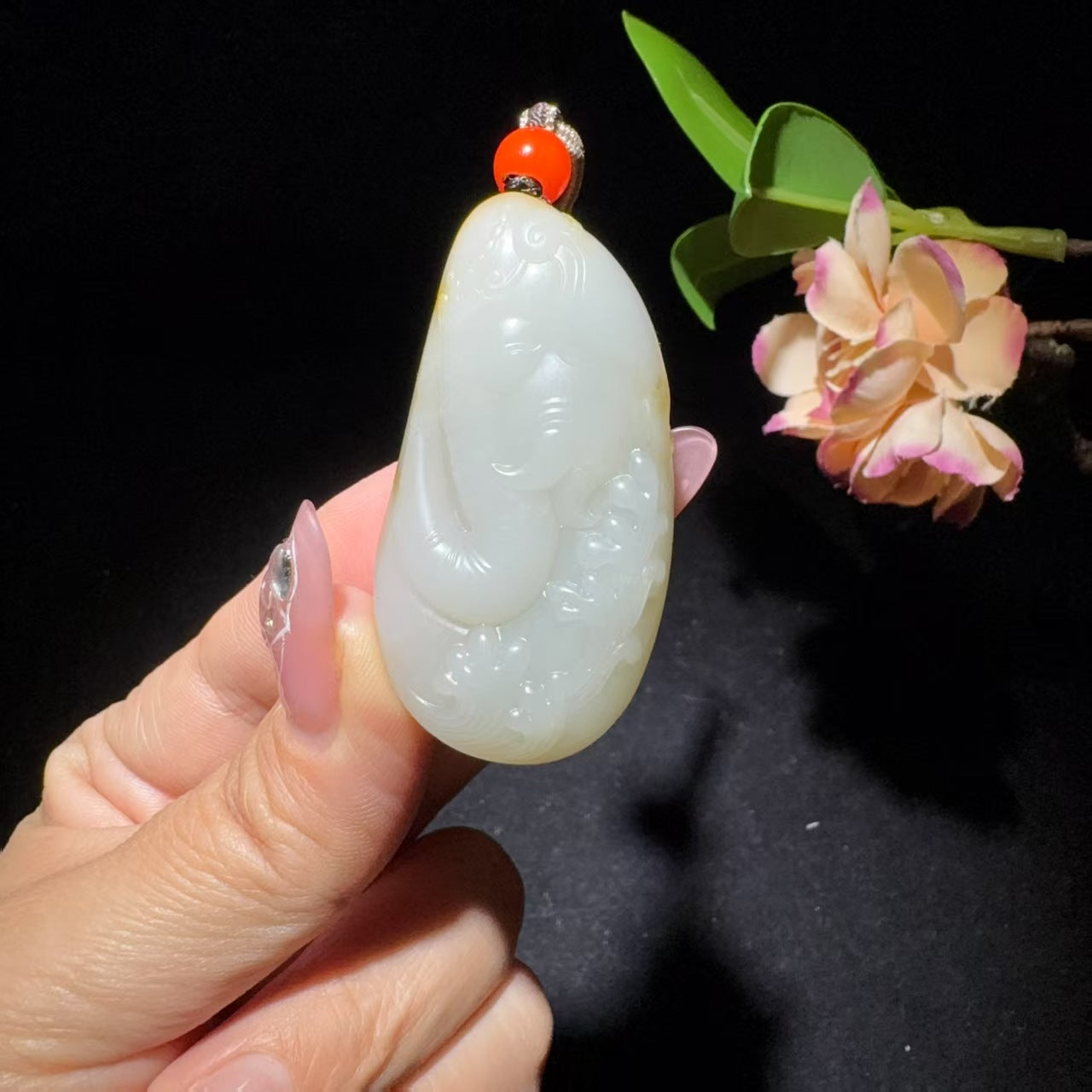 和田玉籽料普贤菩萨