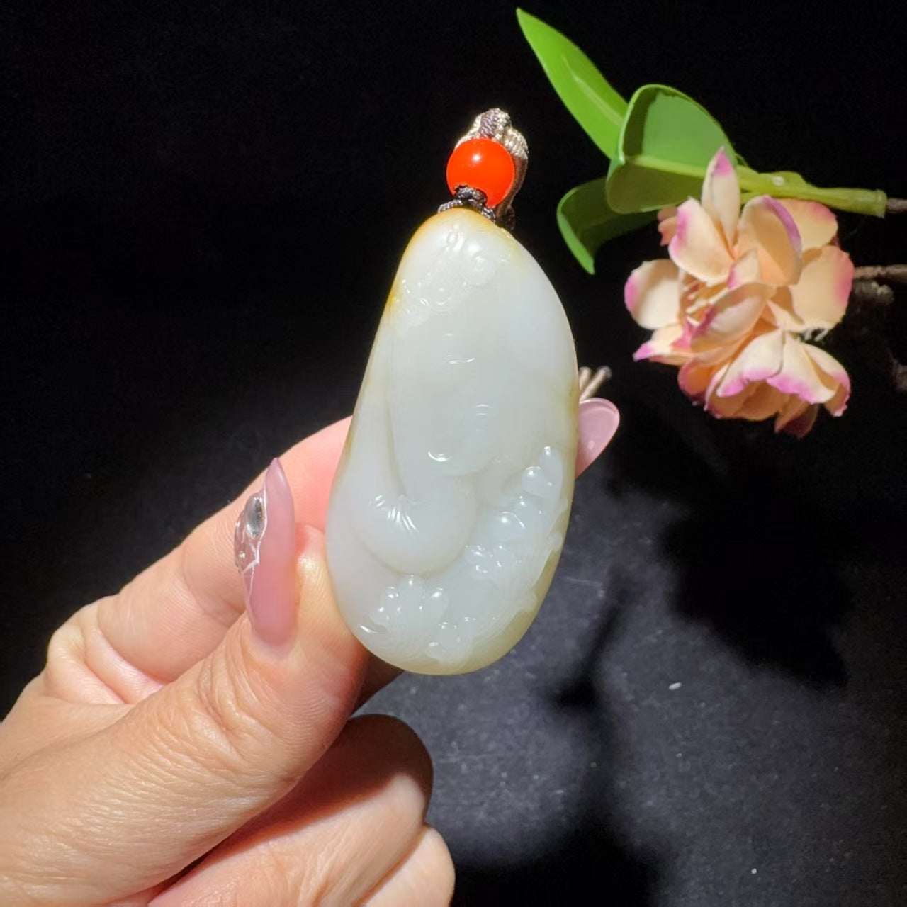 和田玉籽料普贤菩萨