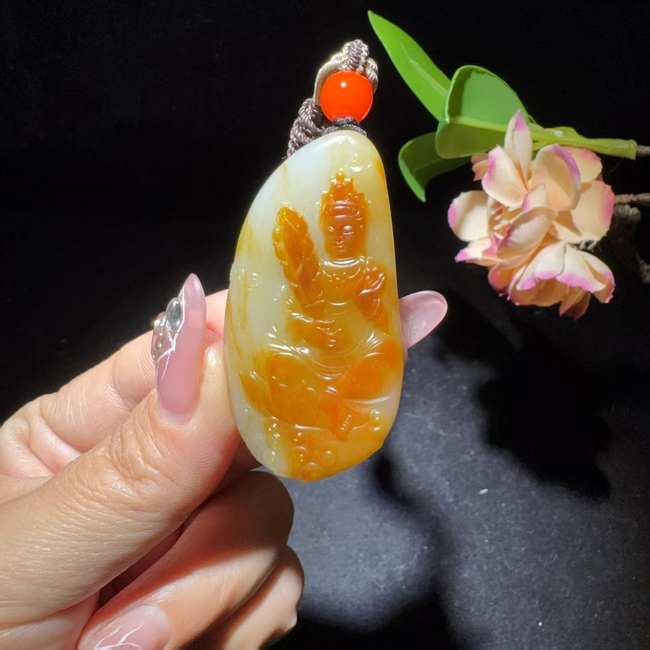 和田玉籽料普贤菩萨