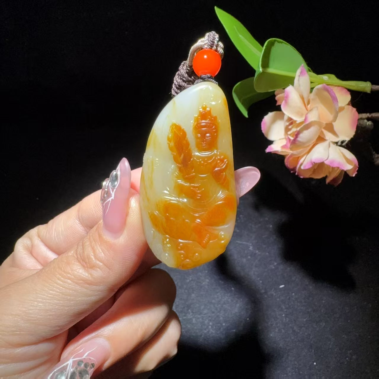 和田玉籽料普贤菩萨