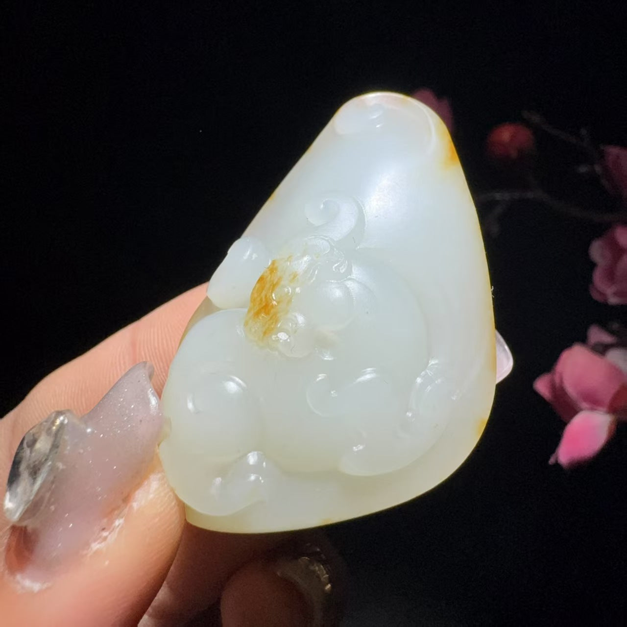 和田玉籽料挂件貔貅