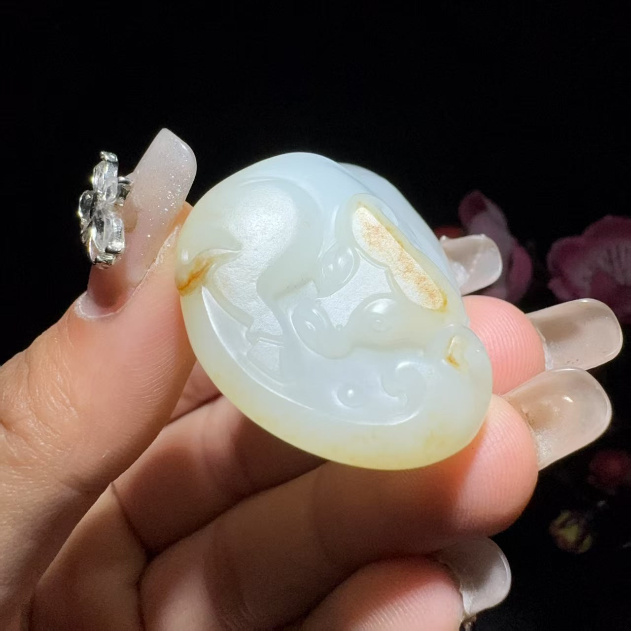 和田玉籽料生肖牛挂件