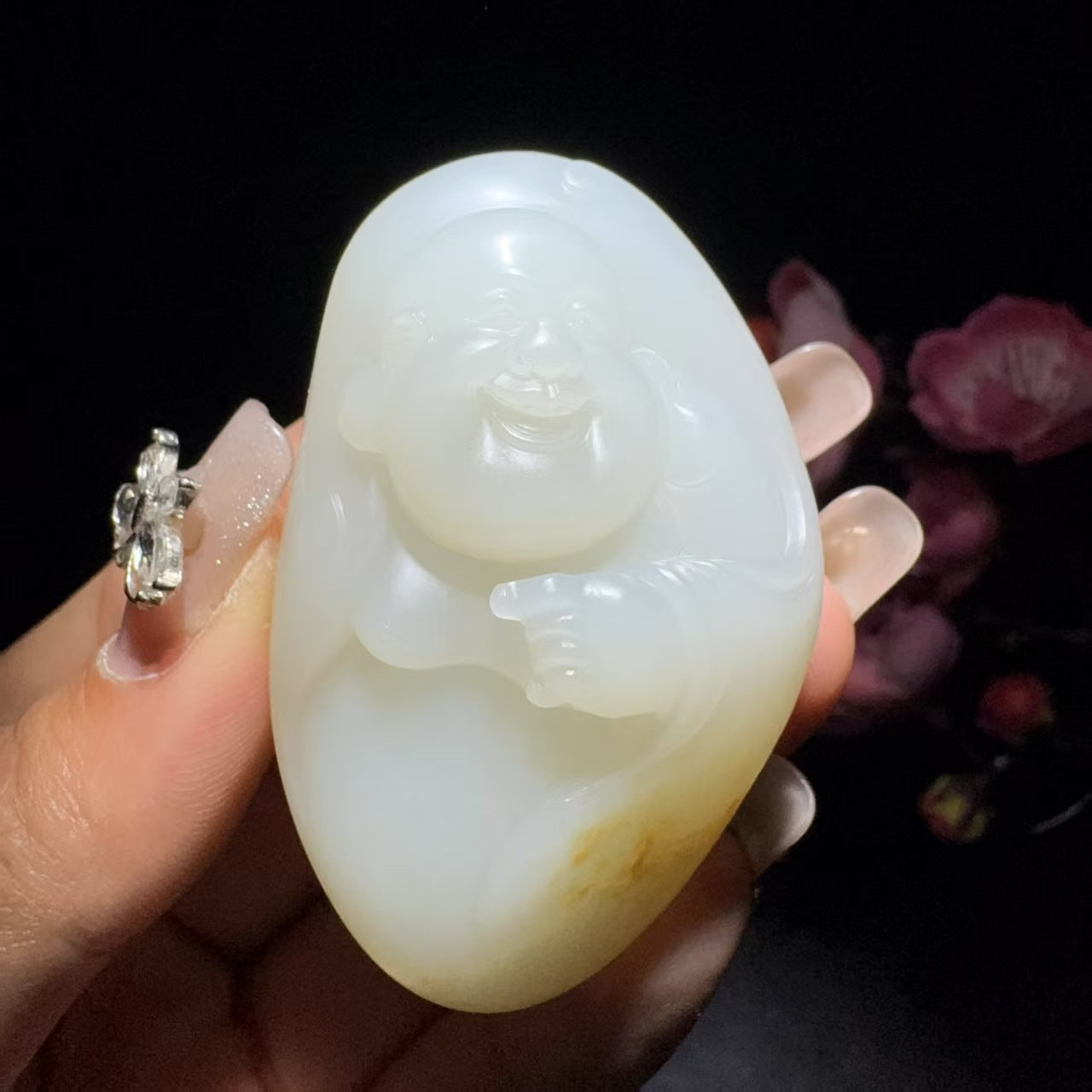 和田玉籽料大挂件佛公